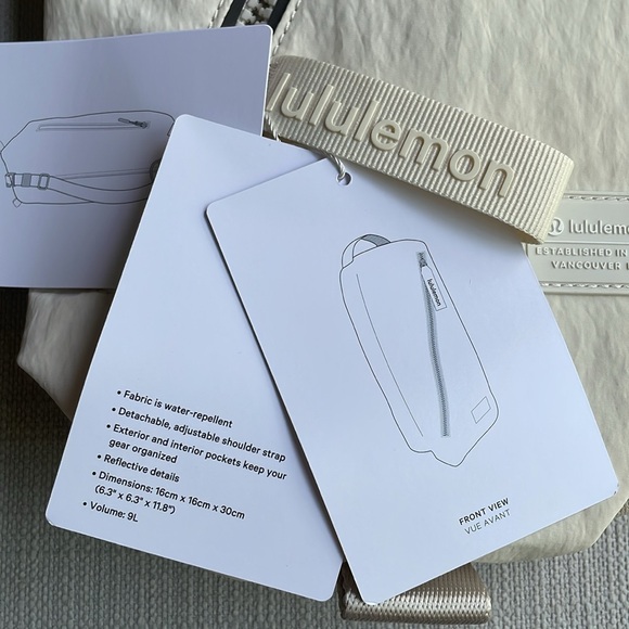 NWT Lululemon Fast Track Bag 2.0 9L - light ivory main image 11